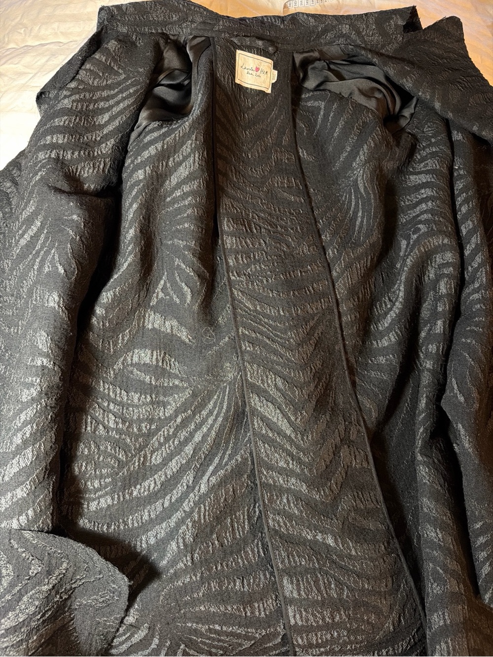 Lanvin H&M Black Textured Belted A-Line Trench Coat - Picture 5 of 8